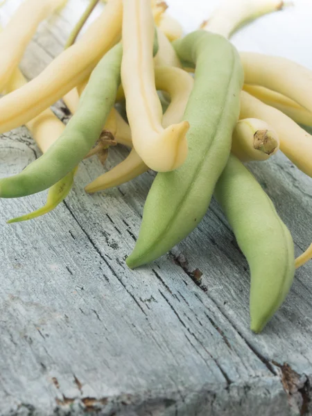 Gele en groene bonen — Stockfoto