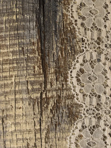 Lace on the wooden background — Stock Photo, Image