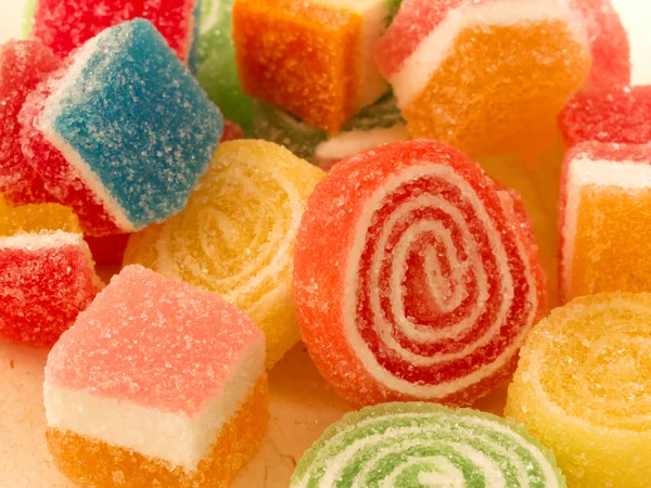 Tasteful candies with crystal sugar — Stock Photo, Image