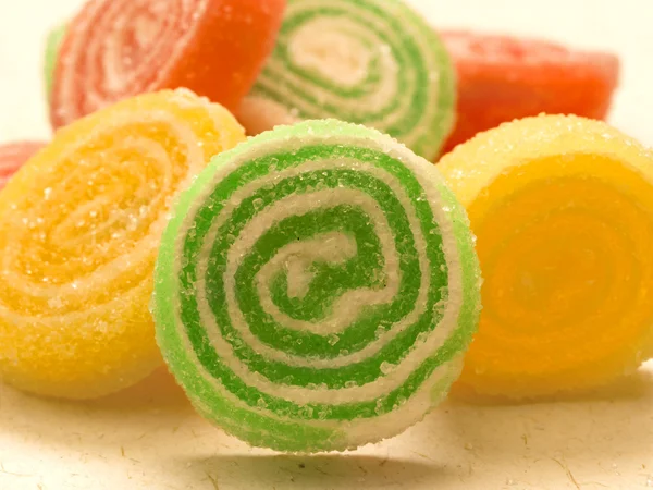 Tasteful candies with crystal sugar — Stock Photo, Image