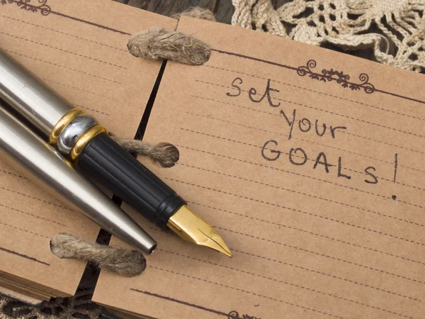 Set your goals concept — Stock Photo, Image