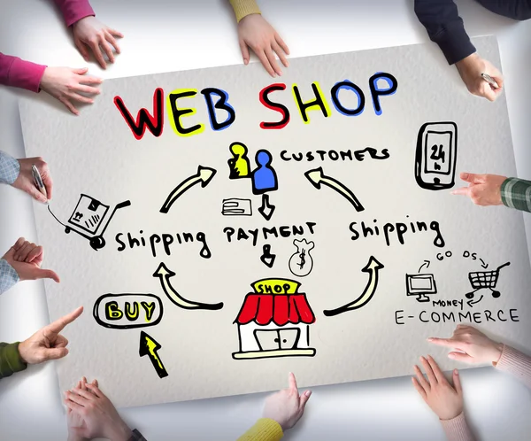 Web Shop concept — Stock Photo, Image