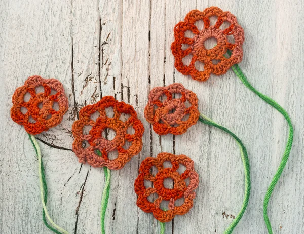 かぎ針編みの花 — ストック写真