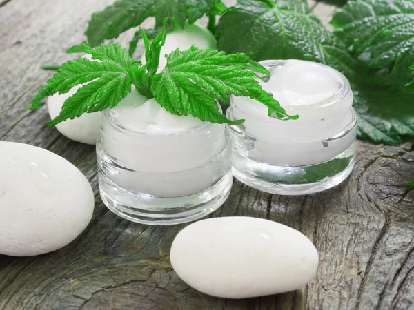 Crema viso idratante naturale — Foto Stock