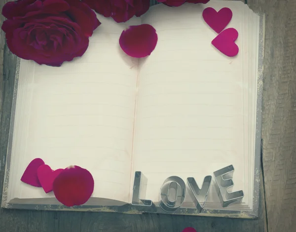 Aşk mektubu için boş yer — Stok fotoğraf