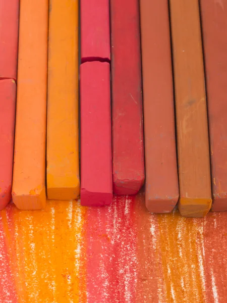 Colorful crayons create abstract background — Stock Photo, Image