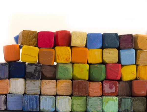 Kleurrijke kleurpotloden maken abstracte achtergrond — Stockfoto