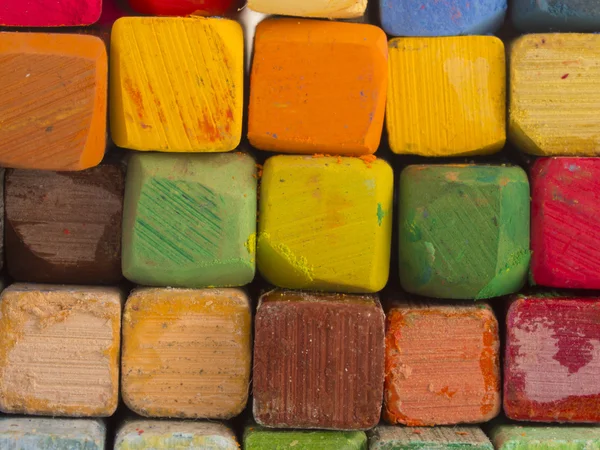 Colorful crayons create abstract background — Stock Photo, Image