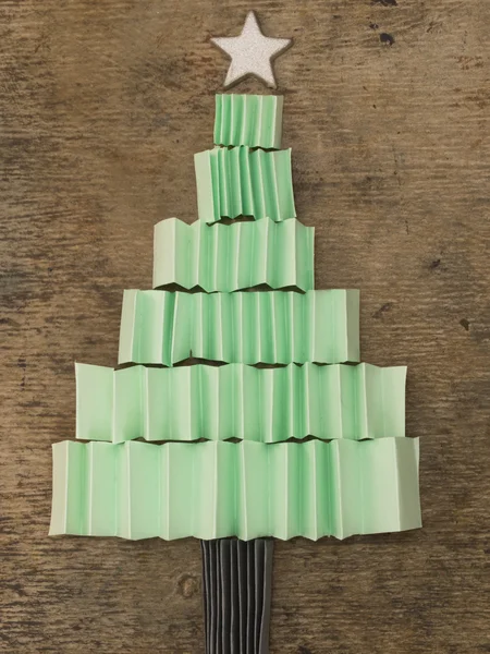 Handmade paper Christmas tree — Stock Photo, Image