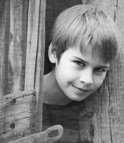 Portrait of a handsome young boy — Stock Photo, Image