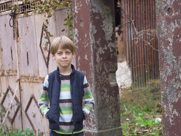 Cute 8 years old boy — Stock Photo, Image