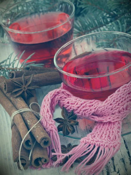 Kış günleri için sıcak çay — Stok fotoğraf