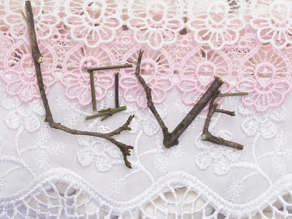 Amor hecho de letras de madera — Foto de Stock