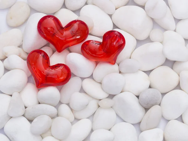 Concepto de amor con corazones rojos — Foto de Stock