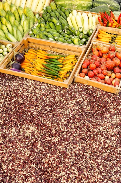 Promoção das frutas e produtos hortícolas — Fotografia de Stock
