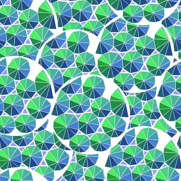 Triangles abstraits en rond. Modèle sans couture vectoriel coloré . — Image vectorielle