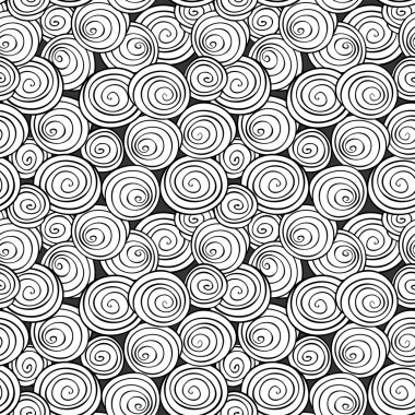 Soyut sarmal arka plan. Tek renkli vektör seamless modeli.