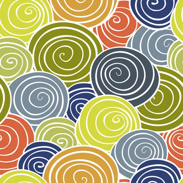 Fundo espiral abstrato. Padrão sem costura vetorial colorido . — Vetor de Stock