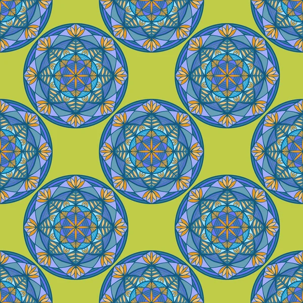 Mooie kleurrijke Mandala. Naadloze patroon vector. — Stockvector