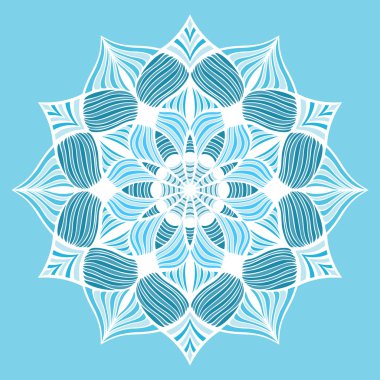 Güzel renkli vektör Mandala. Geometrik daire öğesi.