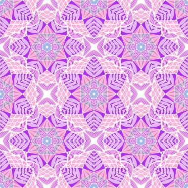 Güzel renkli Mandala. Vektör Seamless Modeli.