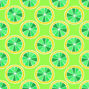 Set renkli karikatür meyve: limon. Renkli Seamless Modeli.