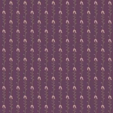 Dikişsiz desen yazdırın. Mor arka plan ile küçük çiçekler.