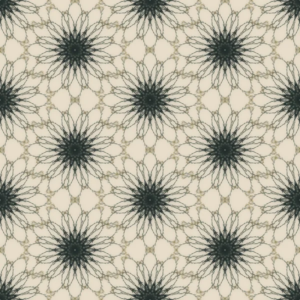 Nahtlose Muster drucken. Mandala-Blumen mit hellem Hintergrund. — Stockfoto