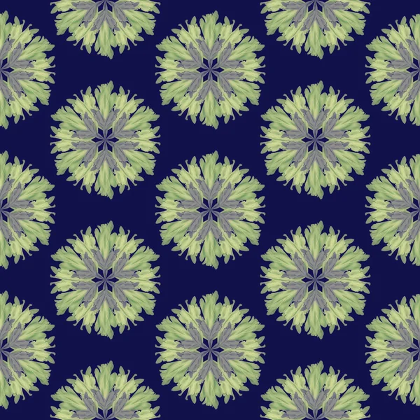 Imprimir patrón sin costura. Mandala Flores con fondo azul . — Foto de Stock