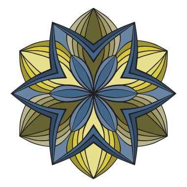 Güzel vektör mandala çiçek. Dekoratif yuvarlak çiçek nesne.