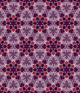 Güzel vektör yazdırma Seamless modeli. Mandala çiçekler mor arka plan ile.