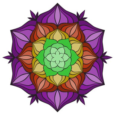 Güzel vektör mandala çiçek. Dekoratif yuvarlak çiçek nesne.