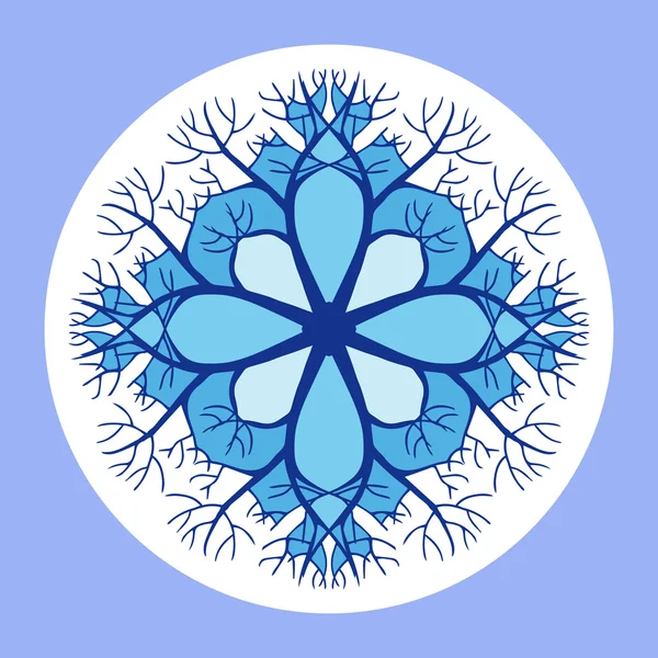 Linda flor vetor mandala. Ornamental redondo objeto floral . —  Vetores de Stock