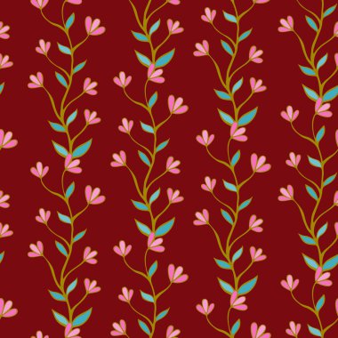 Güzel çiçek hazır, vektör seamless modeli.