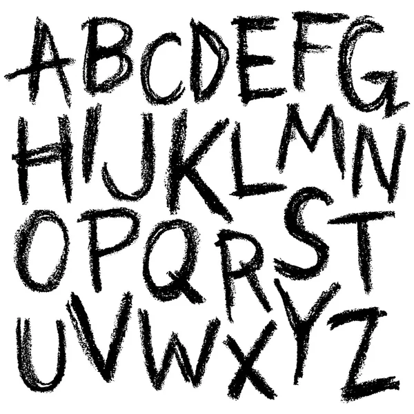 Набор шрифтов для рисования рук — стоковый вектор