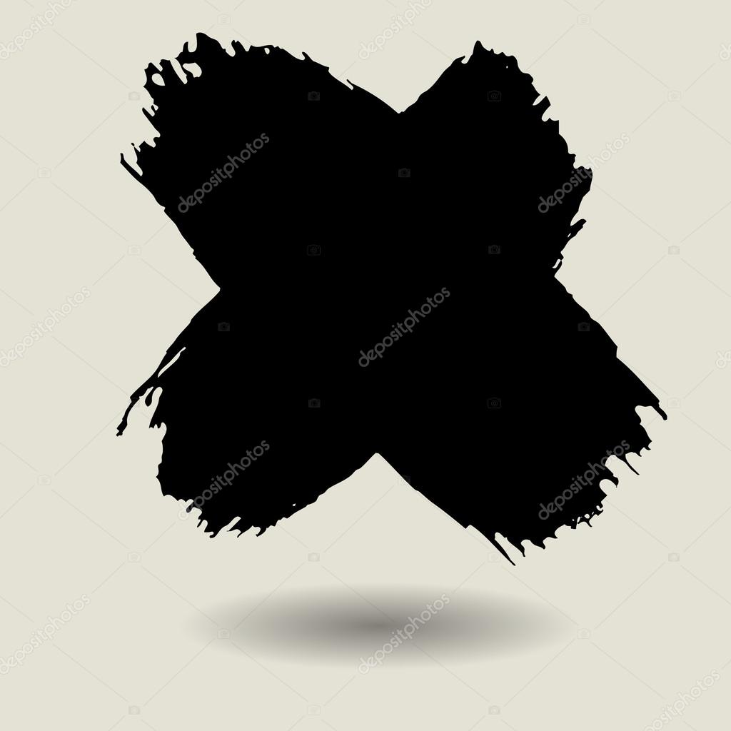 X brush stroke texture design template — Stock Vector © faitotoro