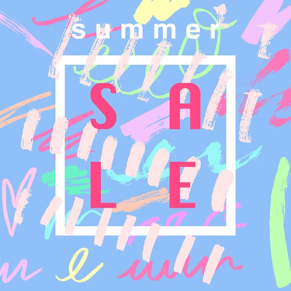 Summer sale banner design template — Stock Vector