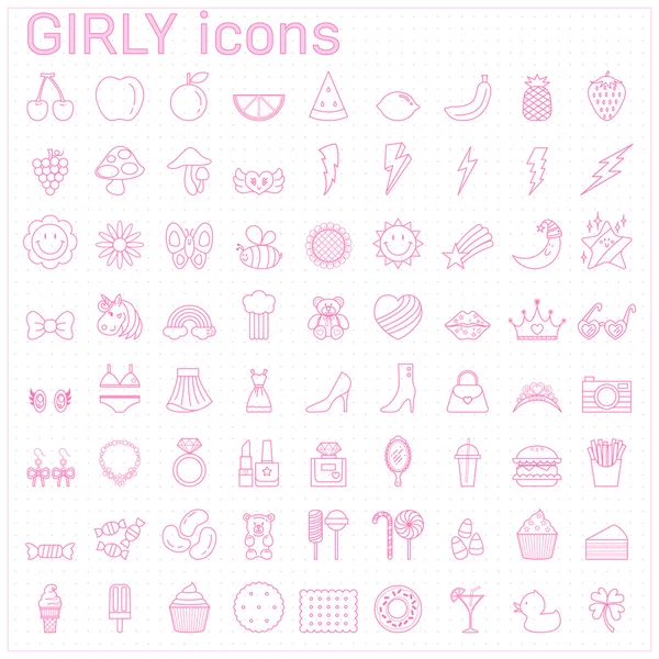 pembe pul girly satırı simgesi ayarla