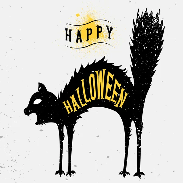 doku ile Halloween kedi tebrik kartı