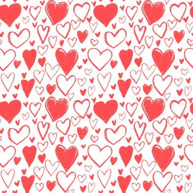 Doodle kalp desen, havada aşk var