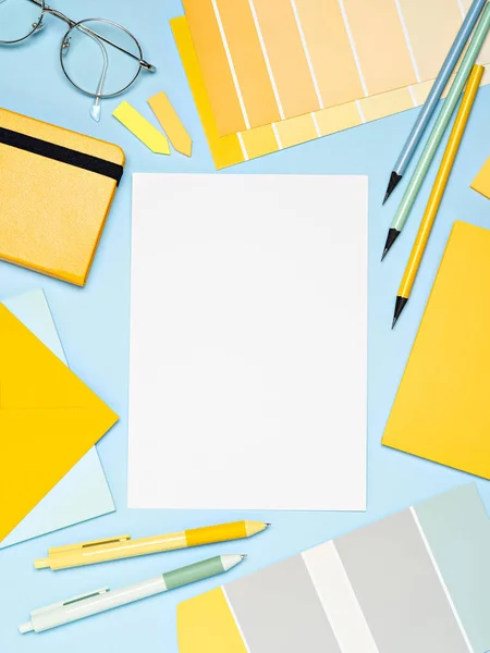 Lista Comprobación Tarjeta Plan Dibujo Brillante Colorido Maqueta Papelería Escuela —  Fotos de Stock