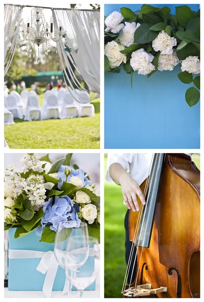 Collection of wedding decoration images. — Stock Photo, Image