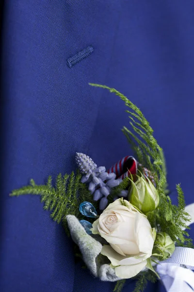 Boutonniere and lapel. — Stock Photo, Image
