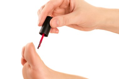 Pedikür kadın bacakları