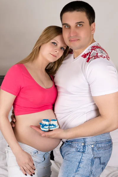 Elegant couple waiting for baby — Stock Photo, Image