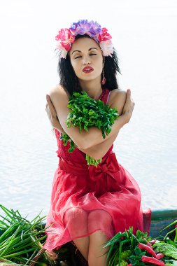 maydanoz sarılma kız