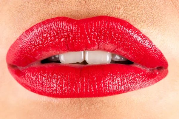 Ομορφιά closeup χείλη — Φωτογραφία Αρχείου