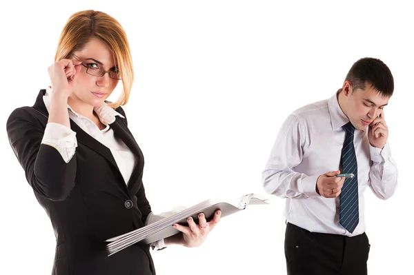 Jóvenes empresarios en el trabajo, concepto de trabajo empresarial —  Fotos de Stock