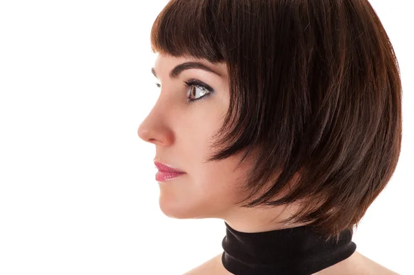 Mujer con hermoso cabello y maquillaje — Foto de Stock