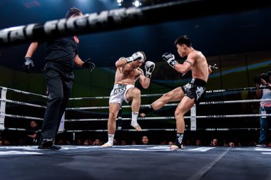 Çin 'den Ying Pengpeng ve Tayland' dan Richard Fanous Tayland Savaşı 'nda.